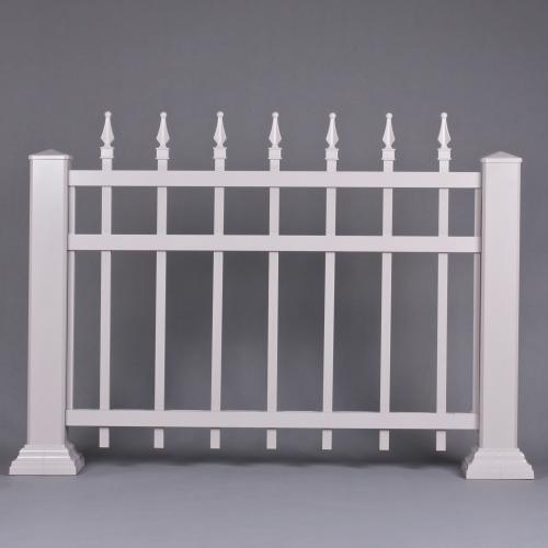 decorative white aluminum railings