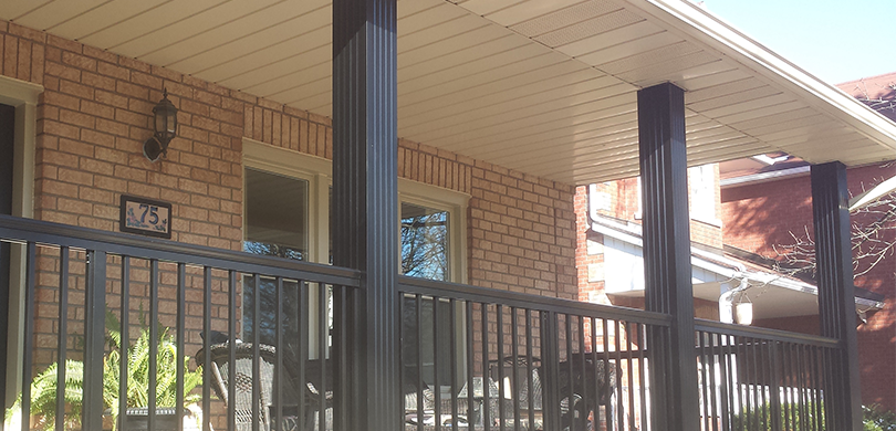 Aluminum columns enhancing a home’s front porch